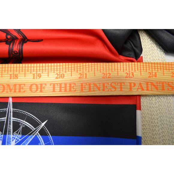 Victorious Men's Nautical Graphic T-Shirt Size XL Sailboat Compass Red Blue Foil - Picture 6 of 7